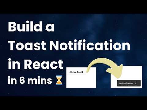 Build a Toast Notification in React in 7 minutes! 🍞 (Beginner Friendly) #reactjs #frontendinterview