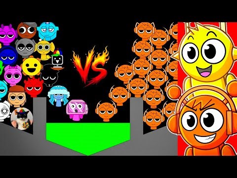 25 SPRUNKI vs 25 ORENS (Marble Race)