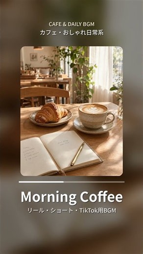 Morning Coffee｜朝のカフェBGM｜リール・TikTok・ショート用 #Shorts
