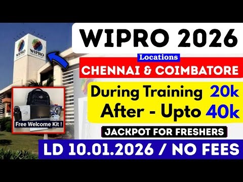 Joining Bonus ₹75,000 😍 Wipro Off Campus Hiring 2026 / wipro jobs 2026 tamil / jobs for you tamizha