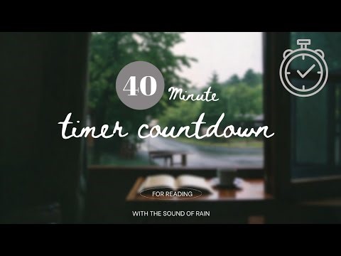 40-minute countdown timer with rain sounds/Cozy cafe aesthetic 🌧📖🕕 #countdowntimer #40minutes