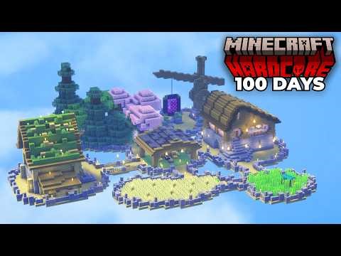 We Spent 100 Days in ONE BLOCK SKYBLOCK in Minecraft