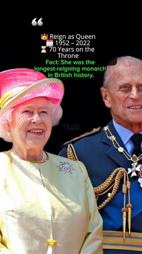 Queen Eluzabeth II: One Woman. One Crown. From a young princess born in 1926 to the longest-reigning monarch in British history, Queen Elizabeth II devoted her entire life to service. Her reign spanned 70 years, shaped modern monarchy, and became a symbol of stability, duty, and grace for the world. A legacy that will never be forgotten. 👑 #QueenElizabethII #Princephilip #BritishMonarchy #RoyalHistory #viralvideo | Royal News
