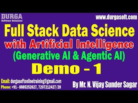 FULL STACK DATA SCIENCE with Artificial Intelligence tutorials || by Mr. N. Vijay Sunder Sagar