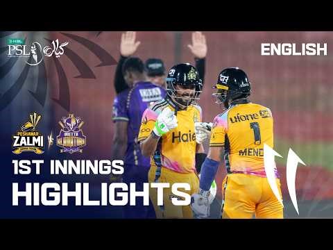 1st Innings Highlights | Peshawar Zalmi vs Quetta Gladiators | English | M 29 | HBL PSL 11 | MZB1K
