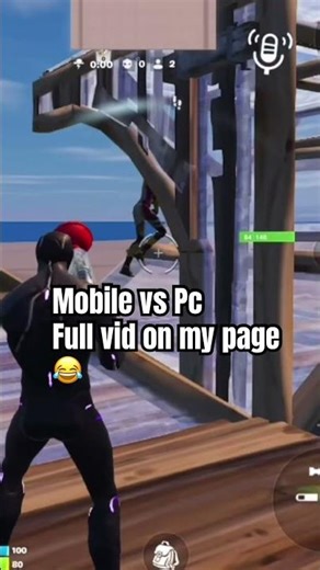 Mobile vs Pc😂😂😂 #fortnitemobile