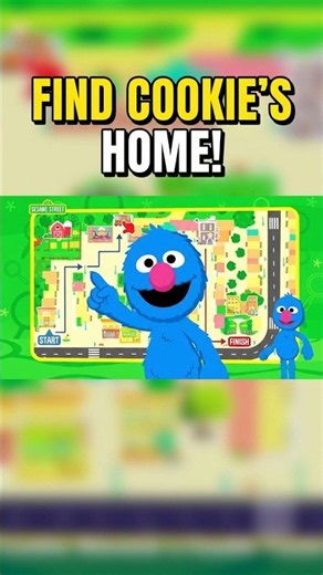 Can You Help Cookie Monster Find His Way? 🗺️🤔 #shorts #learning #kids