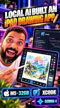 Local AI Built an iPad Drawing App in Xcode ✍️ #shorts