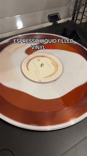 Espresso Liquid Filled Vinyl — unique liquid-filled record reveal