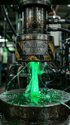 Hydraulic Press Crushing Neon Glow Stick 💥 Satisfying Liquid Burst | Timothius Kids