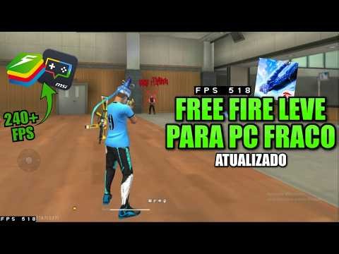 COMO BAIXAR FREE FIRE PARA PC FRACO ATUALIZADO🔥 EMULADOR + FREE FIRE V7A ATUALIZADO ✅ BLUESTACKS/MSI