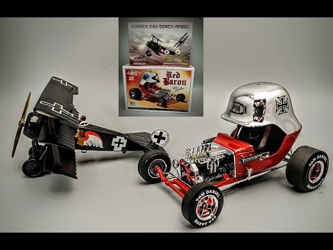 Red Baron Show Rod AND Fokker DR1 Triplane 1/24 1/48 Scale Model Kit Build How To Assemble Decal