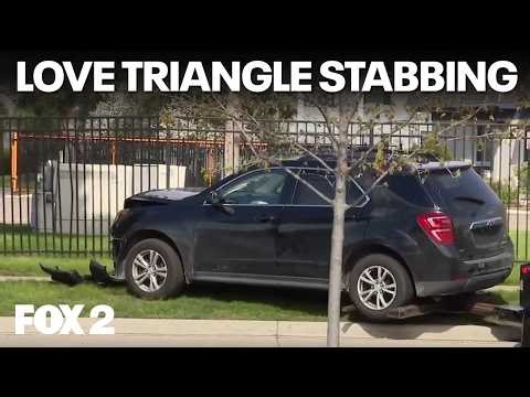 Fleeing victim crashes car after woman stabs her in Metro Detroit