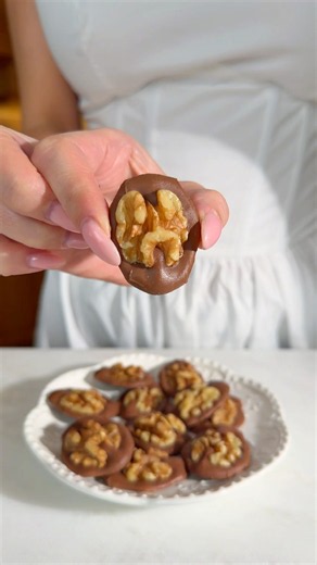 2-Ingredient Chocolate Walnut Bites
