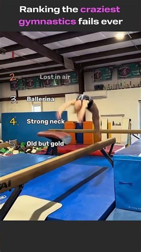 Ranking the craziest gymnastics fails ever #funny #ranking #fails