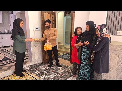 Joy in the eyes of two orphans: The presence of grandmother excited them