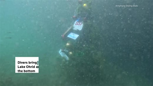 Divers brought a bit of festive fun to the depths of one of Europe's deepest lakes. Members of the Amphora Diving Club donned Santa hats and dived down into Lake Ohrid, taking a fully decked-out Christmas and New Year's tree to the lake floor. | Reuters
