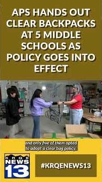 APS hands out clear backpacks at 5 middle schools as policy goes into effect