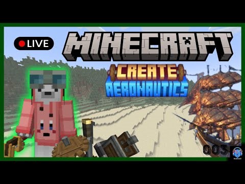 🔴 LET'S START BUILDING SOME STUFF AND GET POWER | Minecraft Java: Create Aeronautics | 3