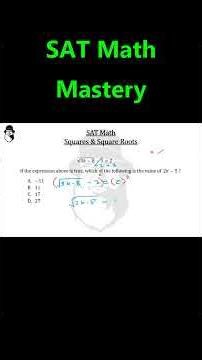 SAT Math - Square Root Practice Question