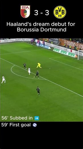 Haaland's dream debut for Borussia Dortmund ✨⚽ #football #goals #viral #keşfet #soccer #haaland