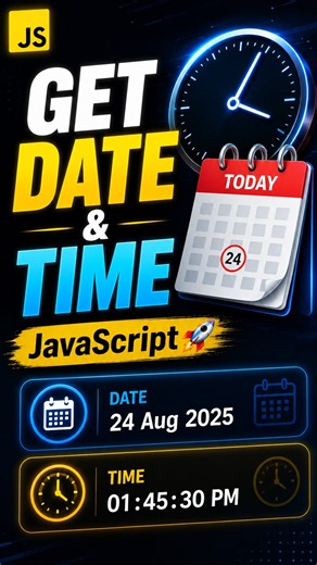 Get Date & Time Using JavaScript in Seconds! 🚀 | #JavaScript #coding #backenddevelopment