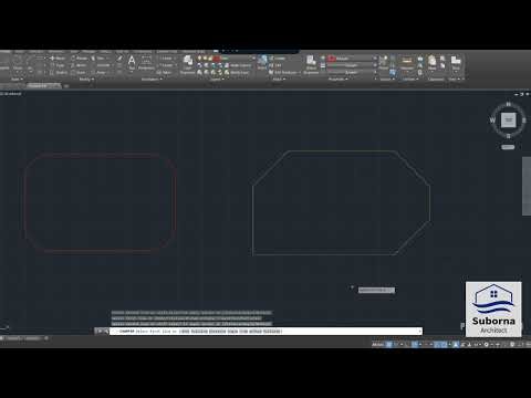 Tutorial 19: Using Fillet & Chamfer in AutoCAD | Fillet & Chamfer Command Bangla