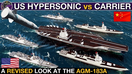 USAF AGM-183A ARRW Hypersonic Glide Vehicle vs 2026 Chinese Carrier Group | Sea Power