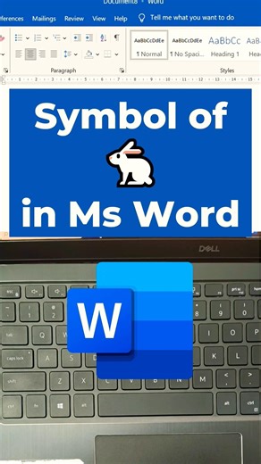 Unlock Secret Word Tricks: The Rabbit Symbol in MS Word! 🐇 #Short #Computer
