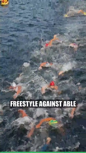 She lost a leg at 17, then swam the Olympic 10 km race #shorts