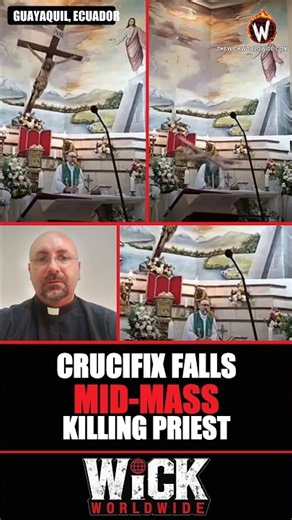 Crucifix Falls During Mass, Fatally Injuring Priest in Ecuador
