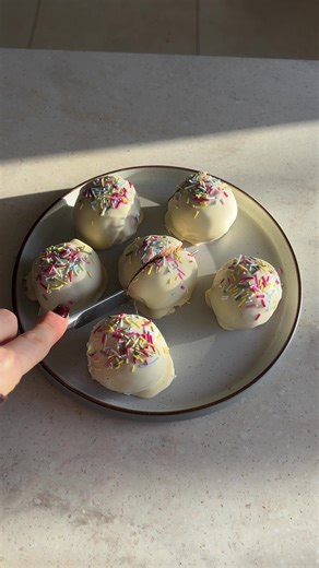 Vegan Birthday Cake Cookie Dough Balls Recipe