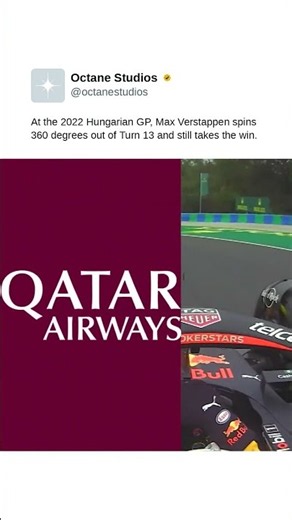 At the 2022 Hungarian GP, Max Verstappen spins 360 degrees out of Turn 13 and still takes the win.