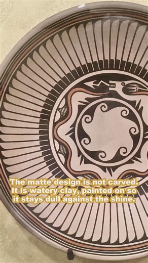 How did Maria Martinez make pottery this black and shiny? No wheel, no glaze. Just her hands, a smot