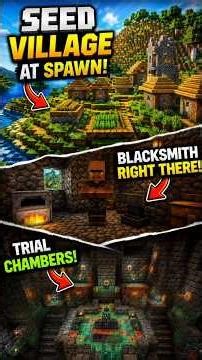 Minecraft’s Luckiest Village Seed Ever! 😱🔥 #minecraft