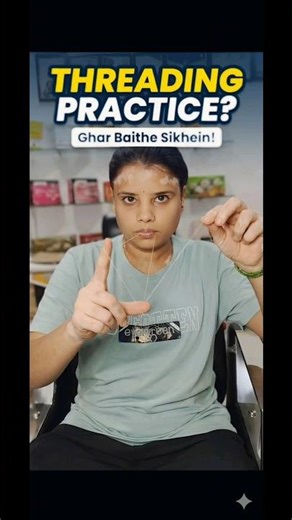 “How to hold thread for threading? 🤔 Beginner-friendly practice at home 🧵✨