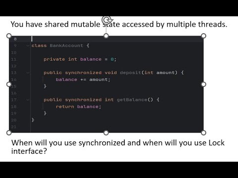 Synchronized vs Lock in Java | Multithreading Question Part 1