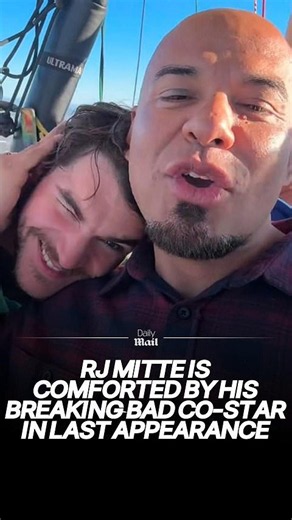 RJ Mitte comforted by his Breaking Bad co-star in last appearance