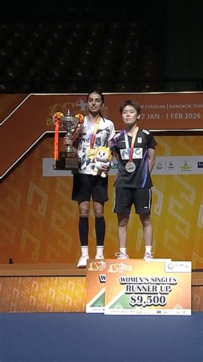 Congratulations to Devika Sihag 🇮🇳 on her 1st title win. Goh Jin Wei 🇲🇾 retires in game 2. Wishing her a speedy recovery. Follow live action: https://bwf.tv HSBC Sport #BWFWorldTour #ThailandMasters2026 | BWF — Badminton World Federation