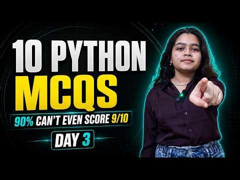 🔥 99% Students Fail This Python MCQ Test | Day 3 Coding Challenge 😱