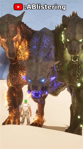 COMO DOMESTICAR AL PERRO DE TRES CABEZAS Cerberax de ARK Ascended Historia #ark #dinosaurios #shorts