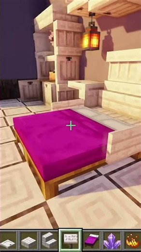 Cute Bed Design!?❤️殺#minecraft #minecrafttiktok #minecraftbuilding #m...