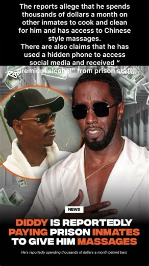 P.diddy reportedly spending thousands in prison