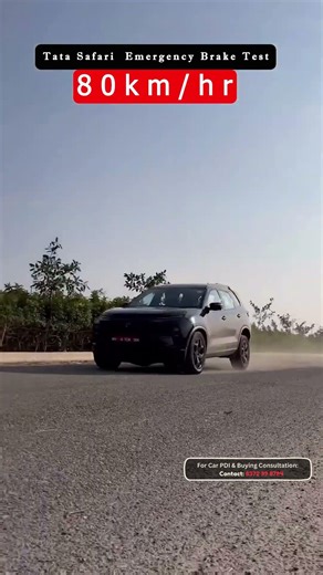 Tata Safari Emergency Brake Test: How Safe Is It? 🛑