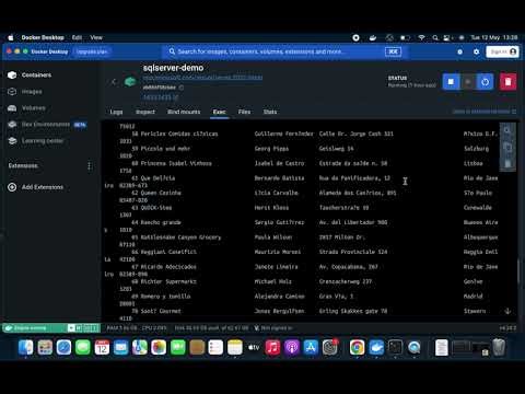 Mimicking SMSS SQL operation on Docker Desktop