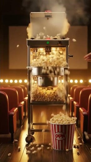 Popcorn Storm Explosion 🍿🌪️#Popcorn #AIAnimation #Cinematic #Explosion #Timelapse #MovieTheater