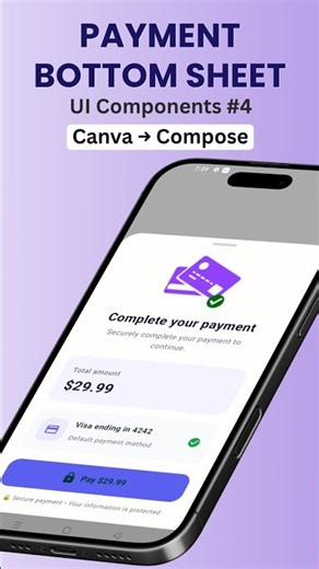 Payment Bottom Sheet in Jetpack Compose 💳 #Shorts