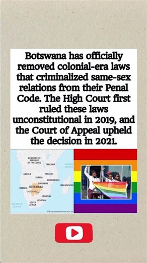Botswana Makes History! 🏳️‍🌈 The End of a Colonial Era Law #Botswana #HumanRights #BreakingNews