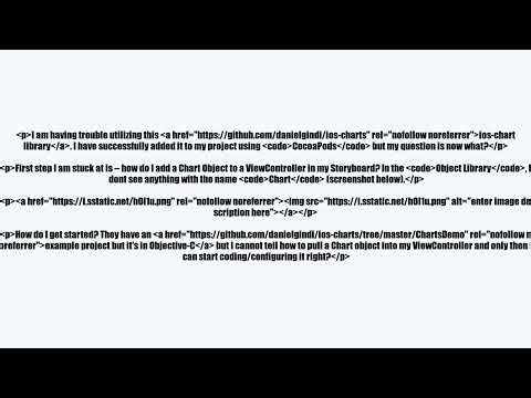 Having Trouble Getting Starts with ios-charts library