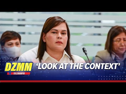 VP Duterte spokesman says 'look at the context' of kill threat | DZMM TeleRadyo